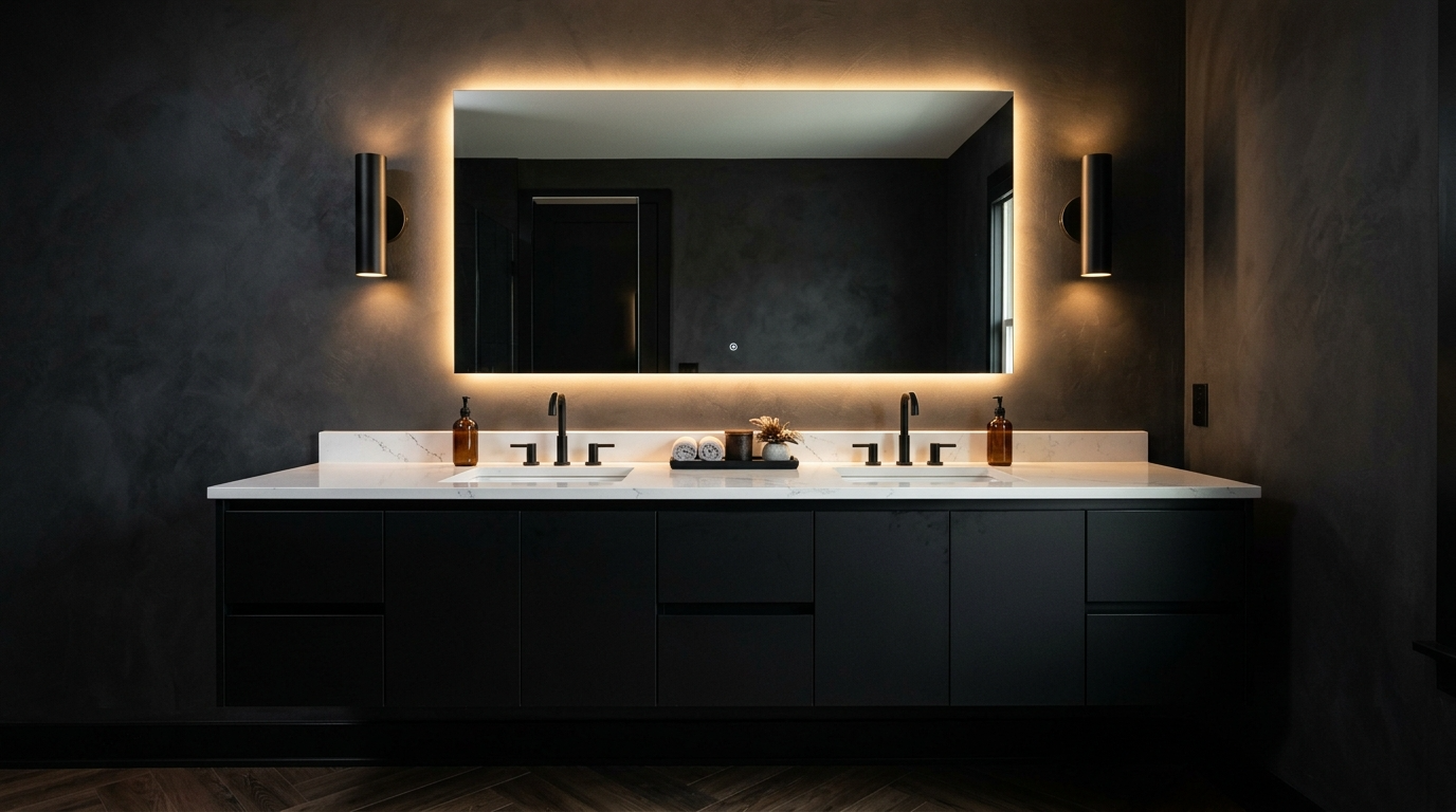 Add lighting that flatters the vanity area